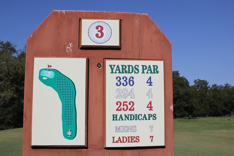 Hole 3 Sign